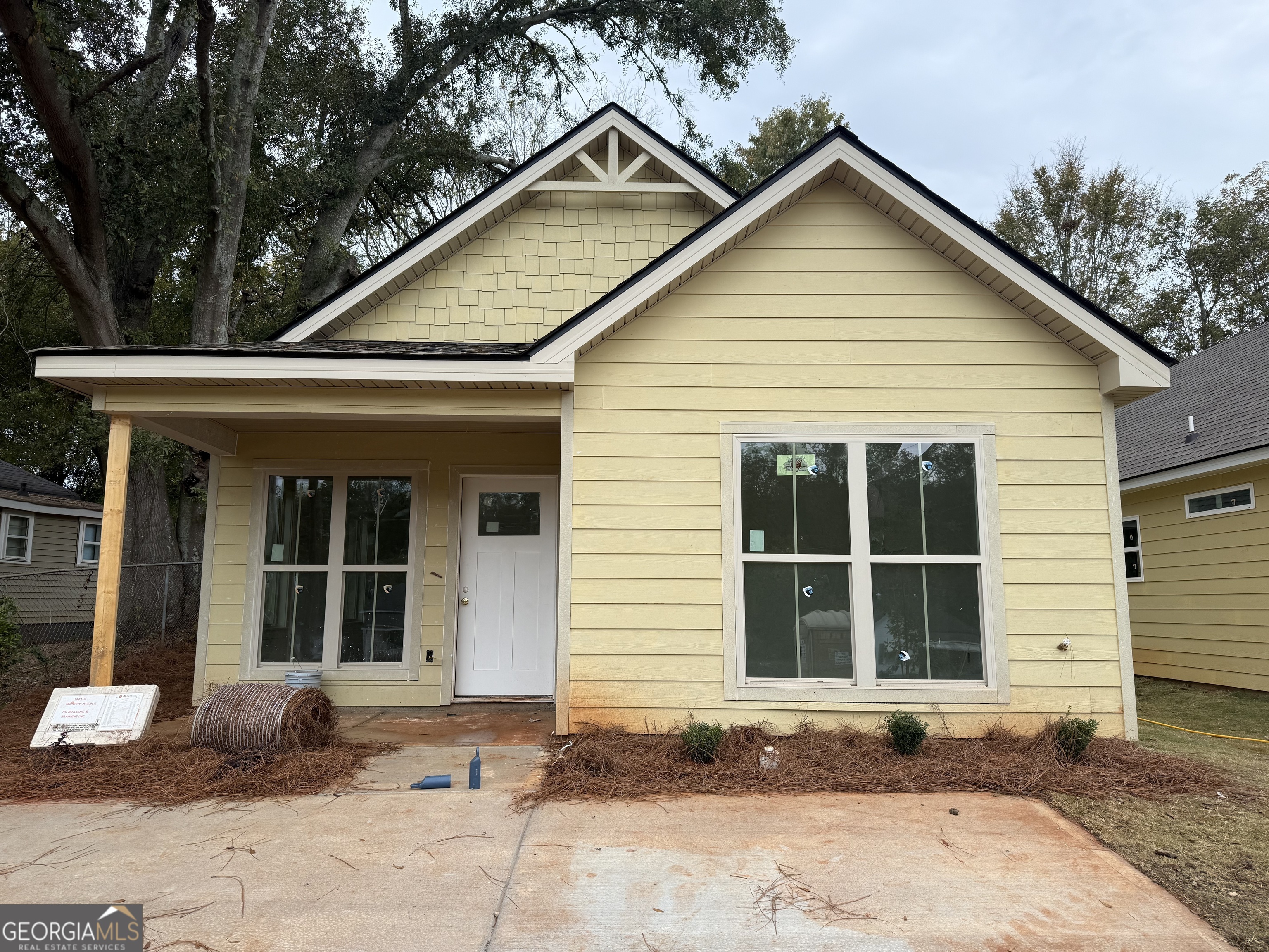 a front view of a house