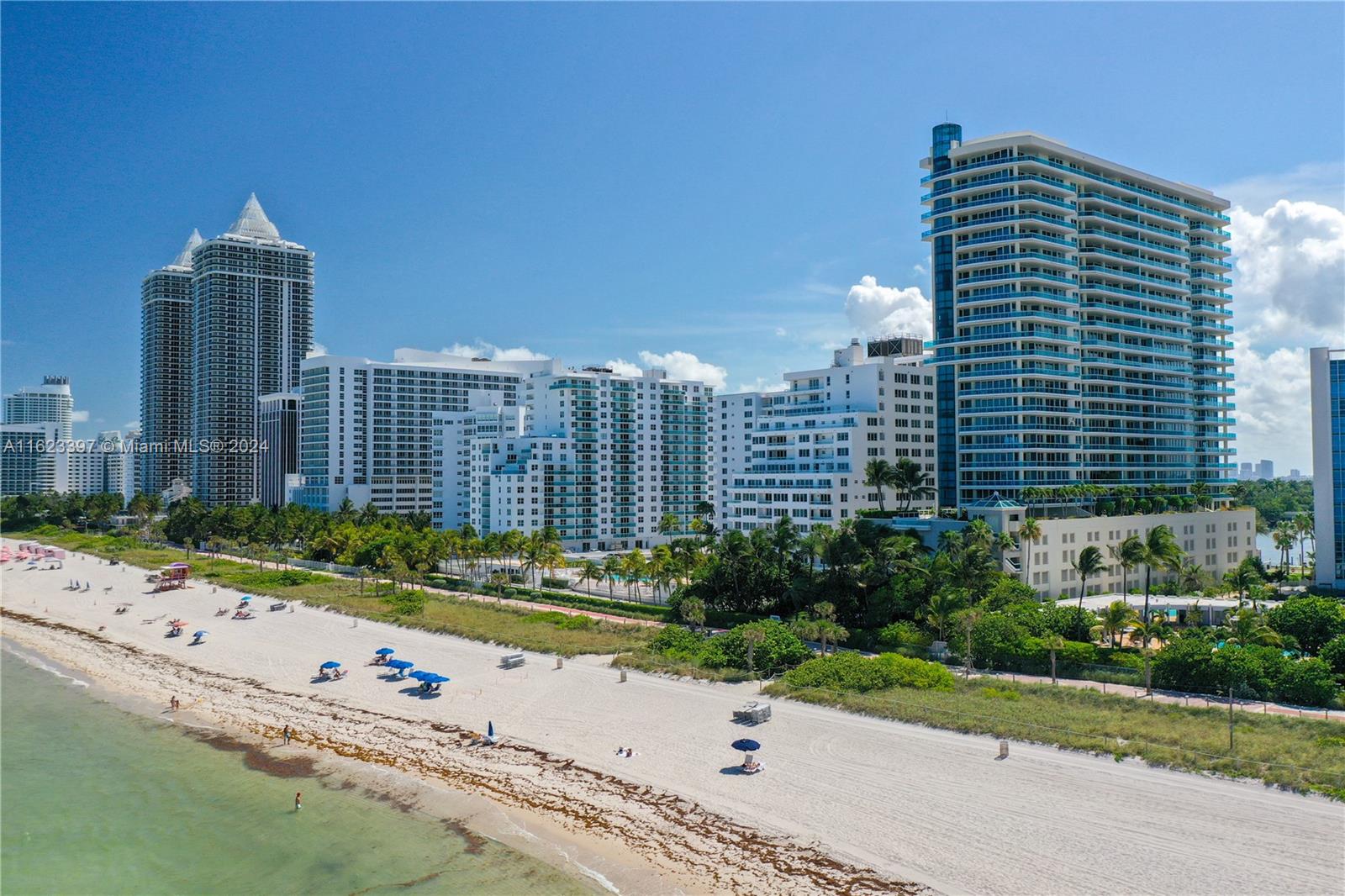 a view of a city with tall buildings