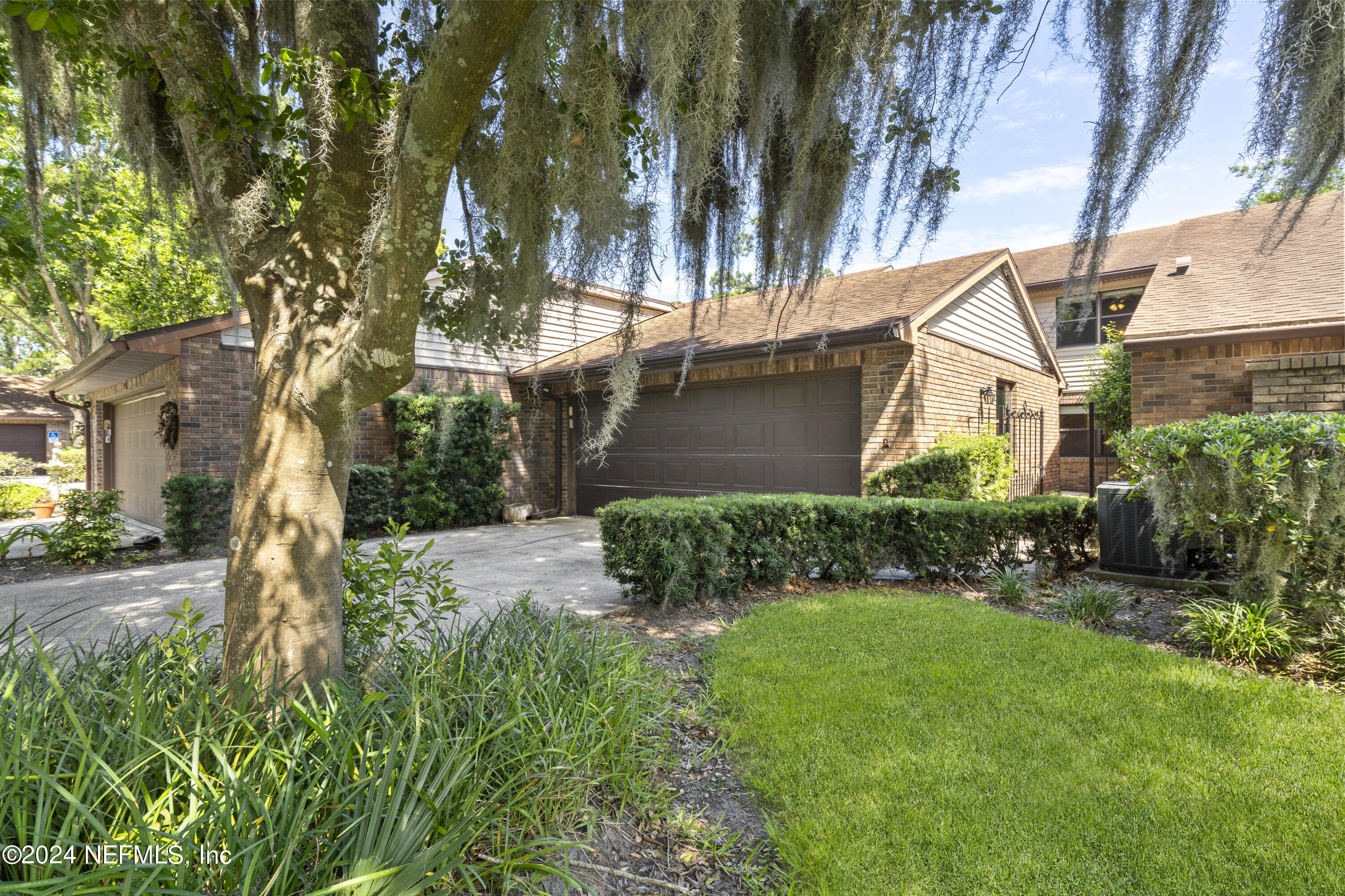 a view of a yard in front of house