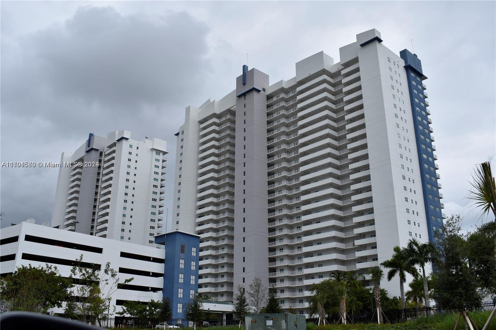 a front view of a building