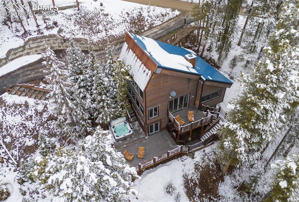 a house with trees in front of it