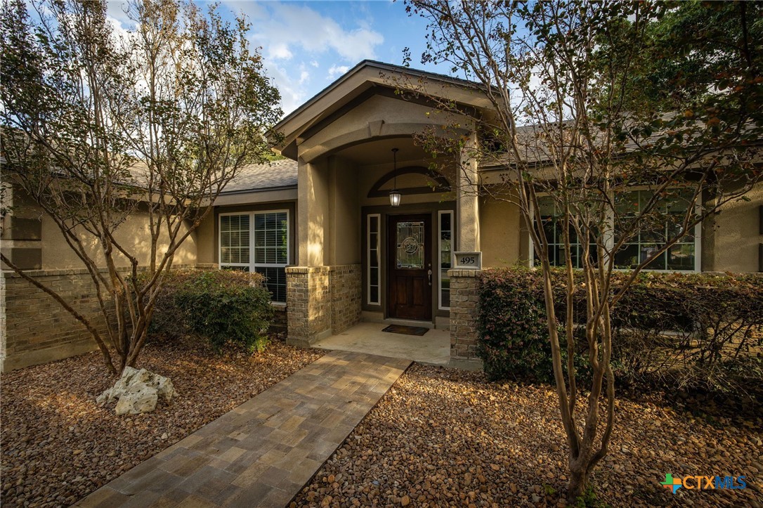 a front view of a house