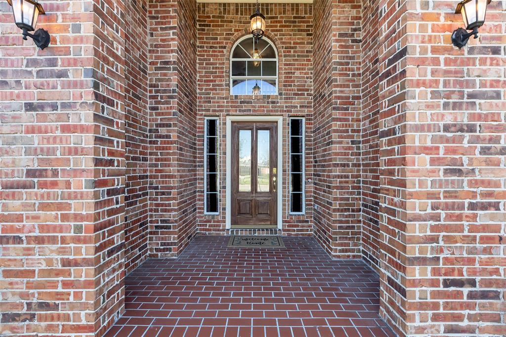 a front view of a building with a door