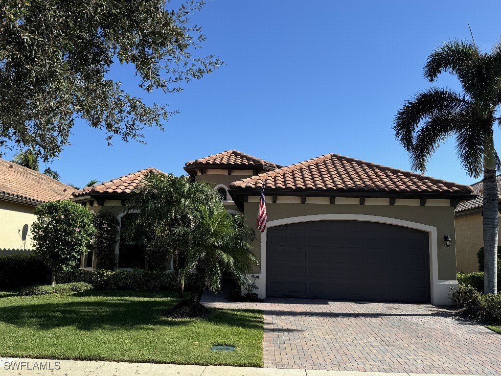 a front view of a house