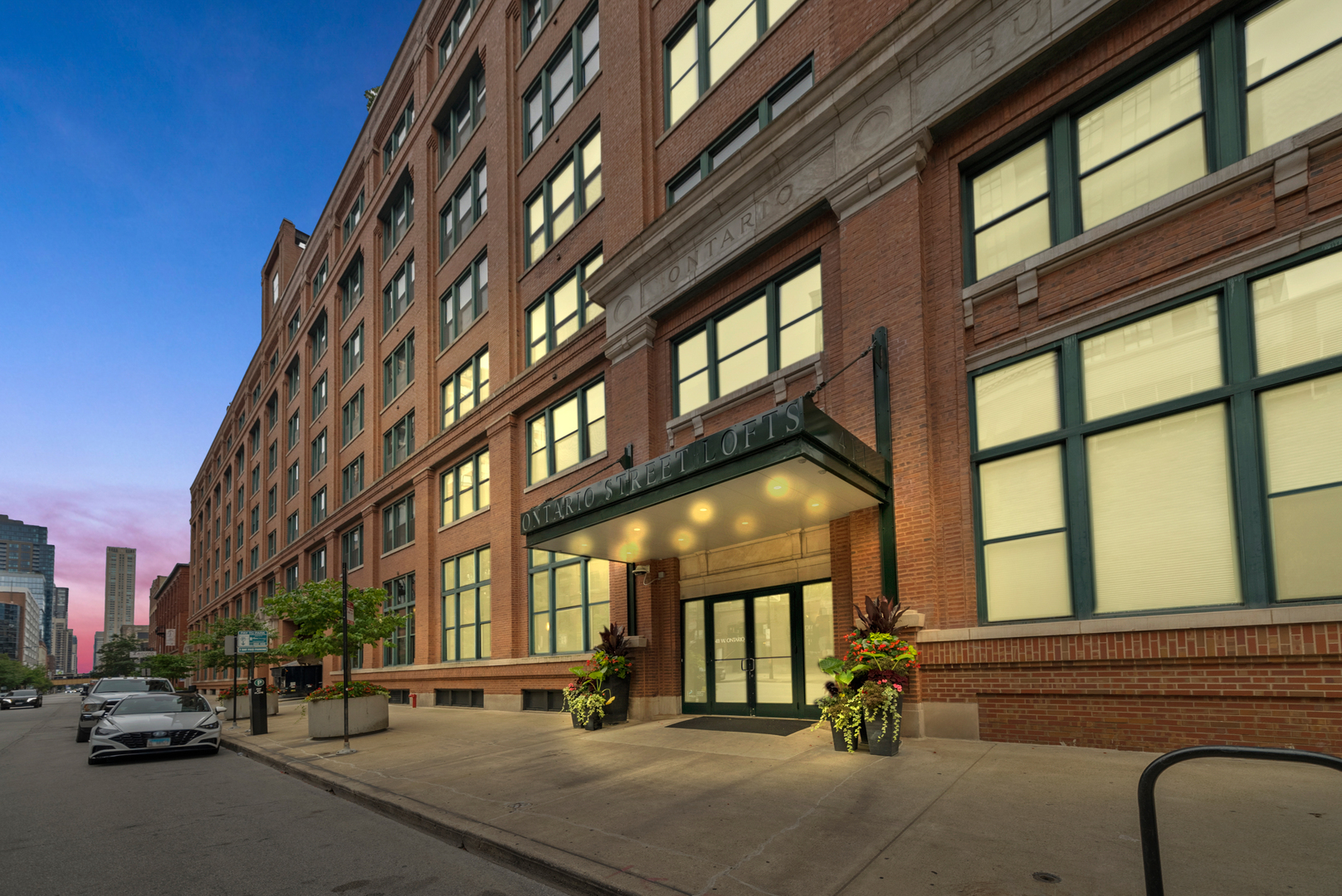 a building exterior with multiple windows