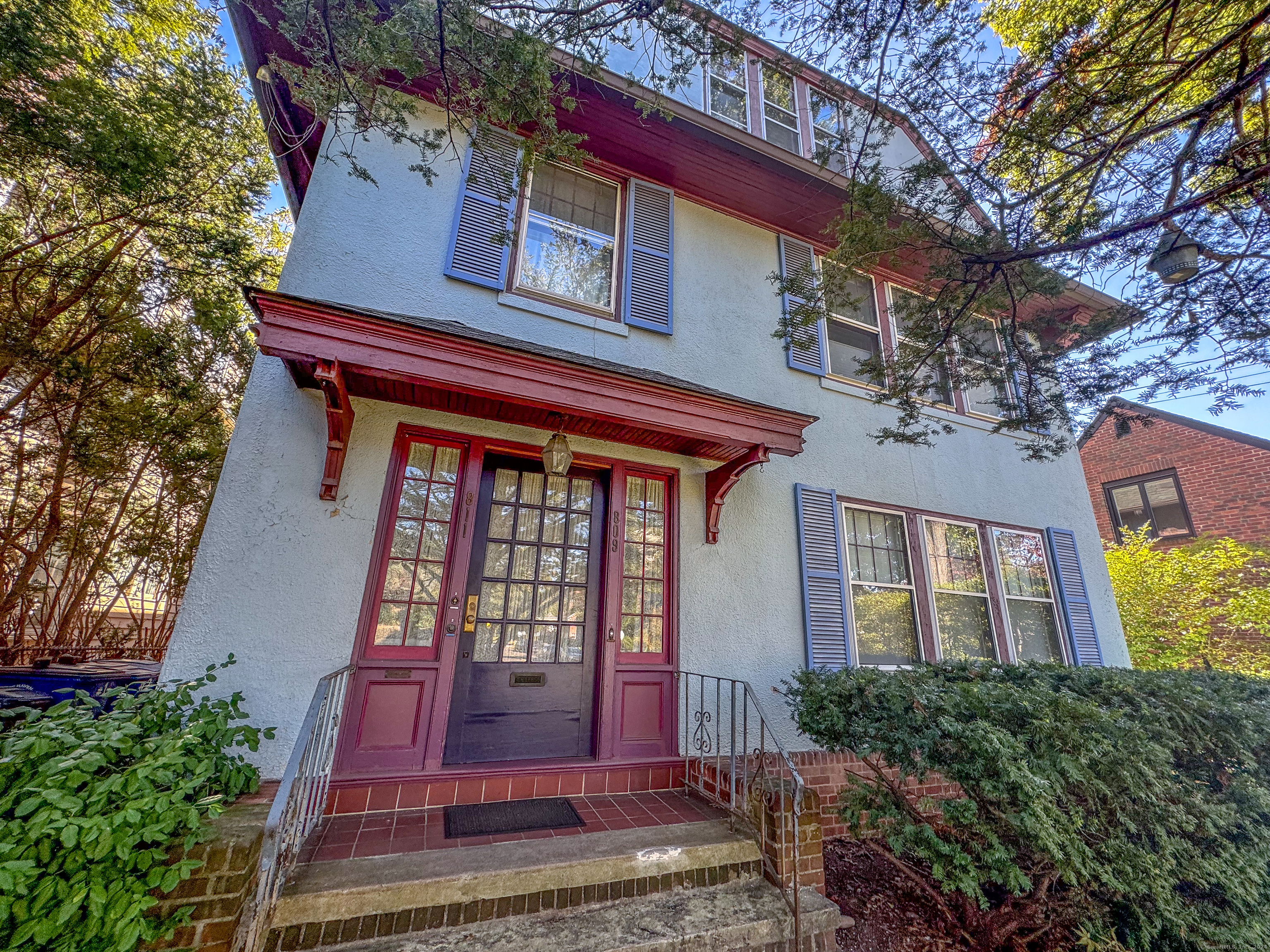 a front view of a house