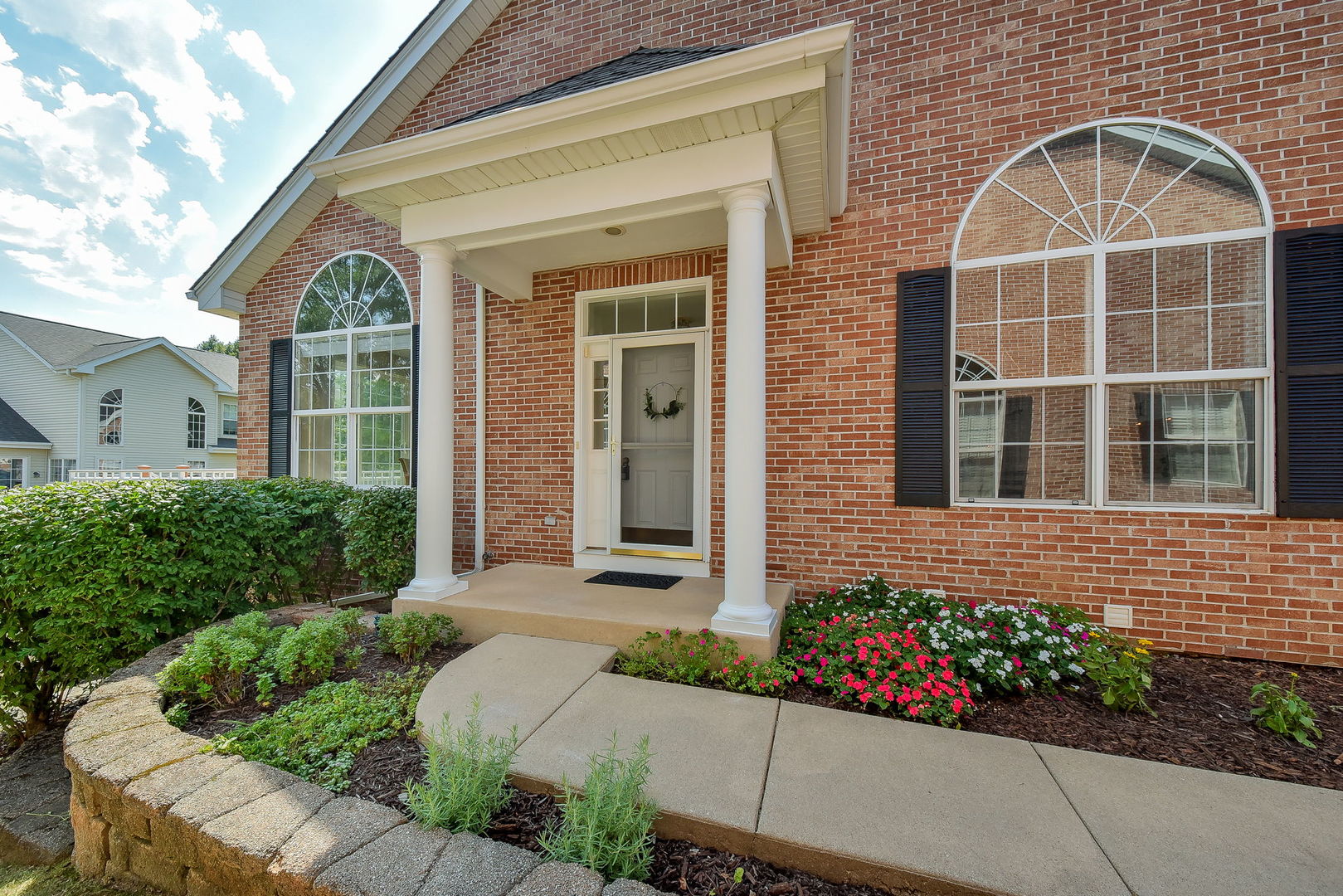 a front view of a house