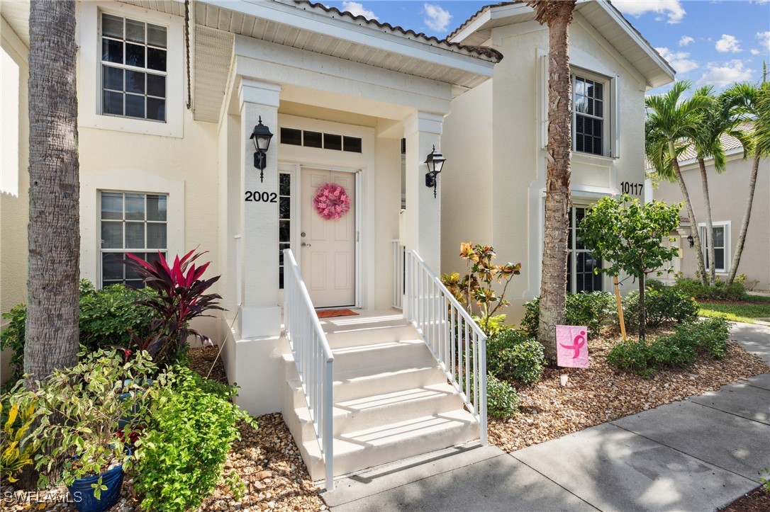 a front view of a house with entryway