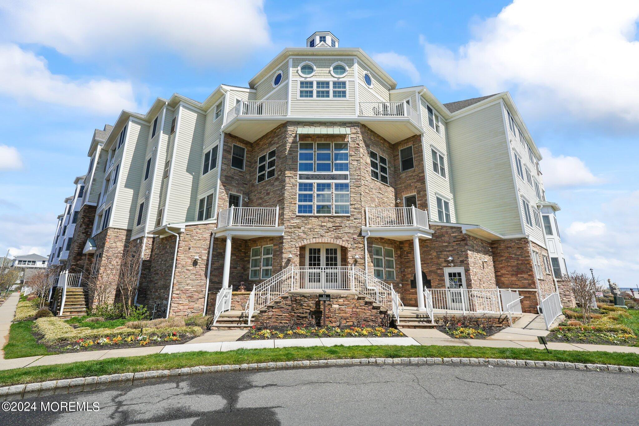 a front view of a building