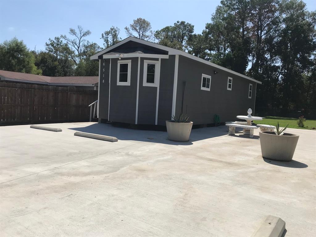 a front view of a house with a space