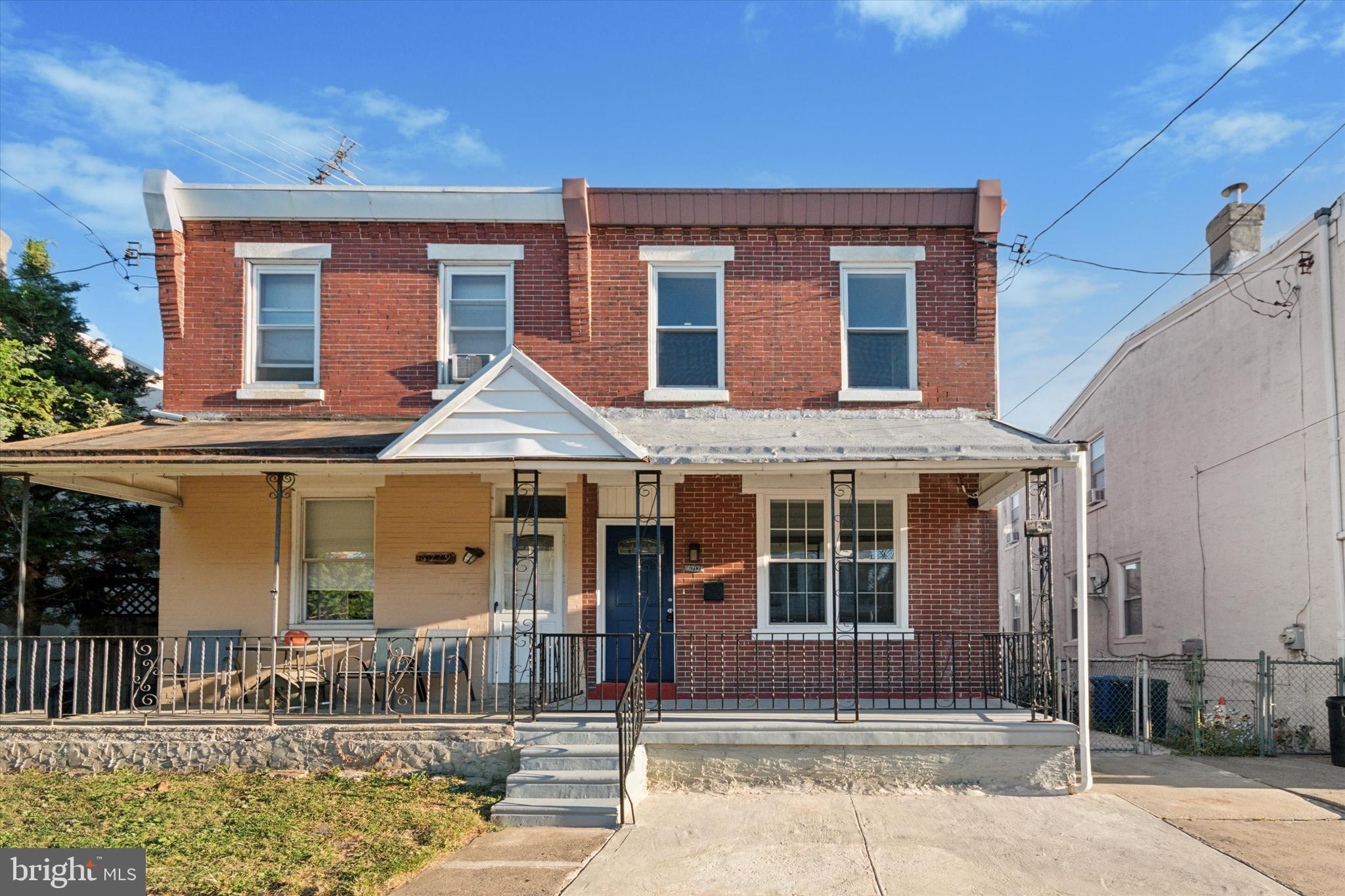 a front view of a house