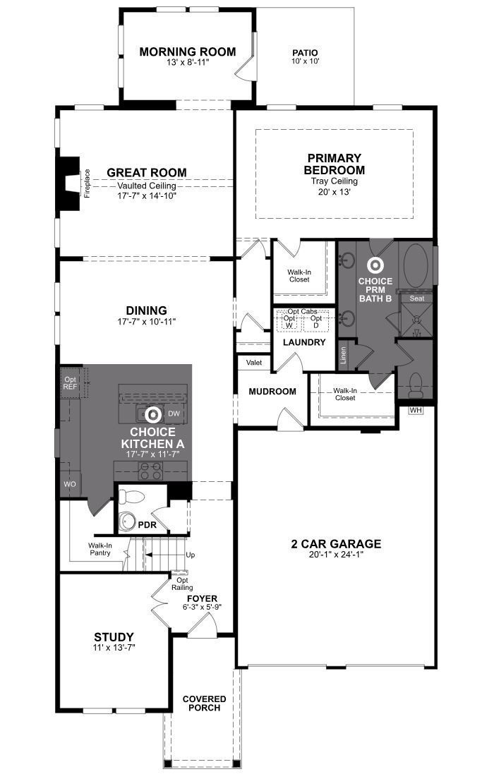 First floor layout perfect for entertaining!