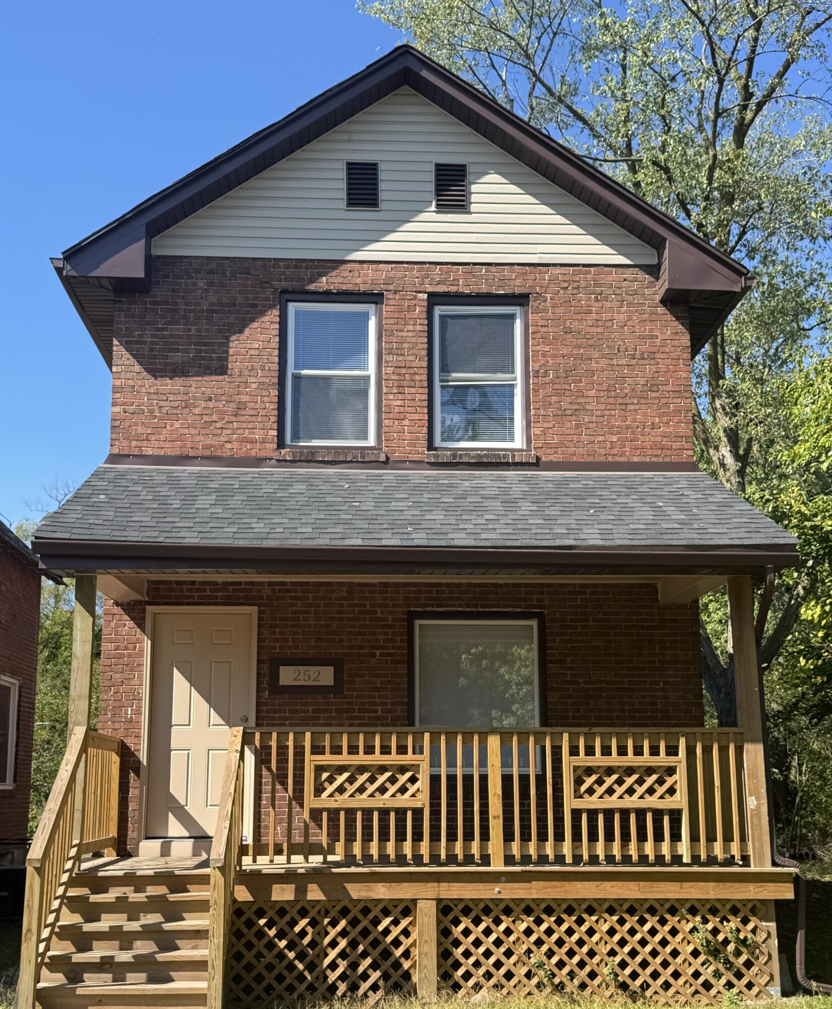 a front view of a house