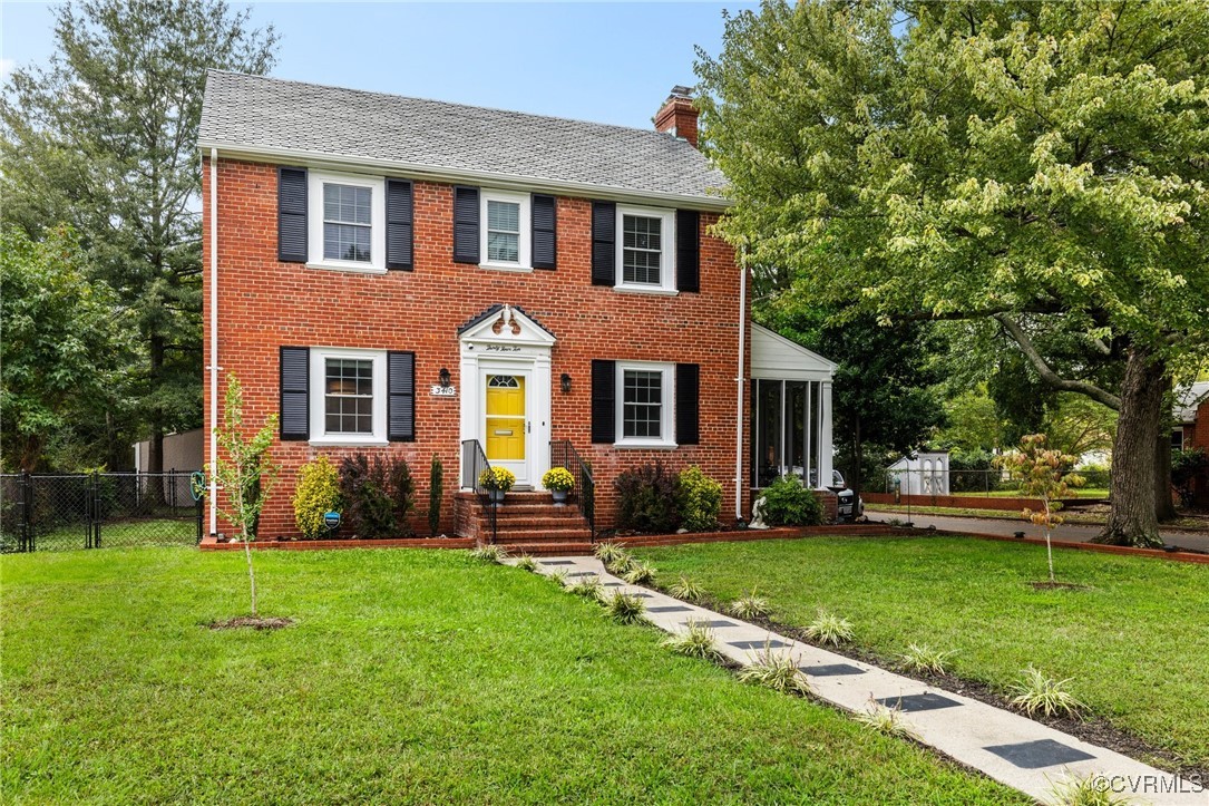 Updated all brick home w/ slate roof, 4 bedrooms,