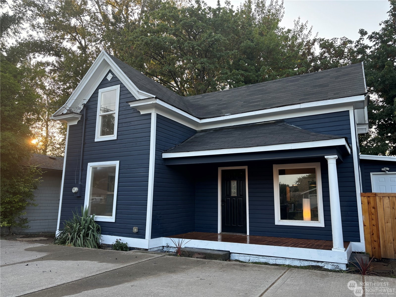 a front view of a house