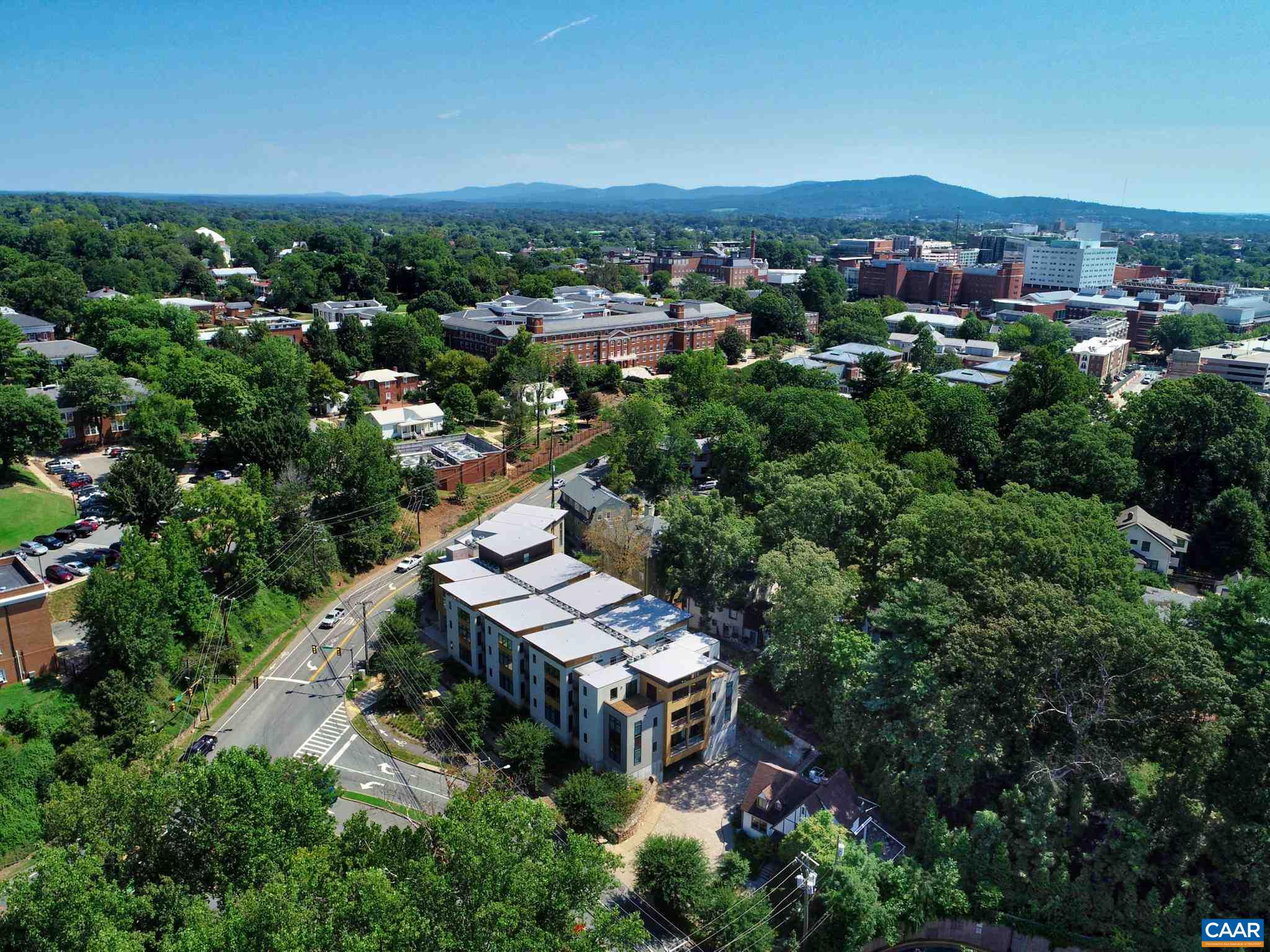 an aerial view of multiple house