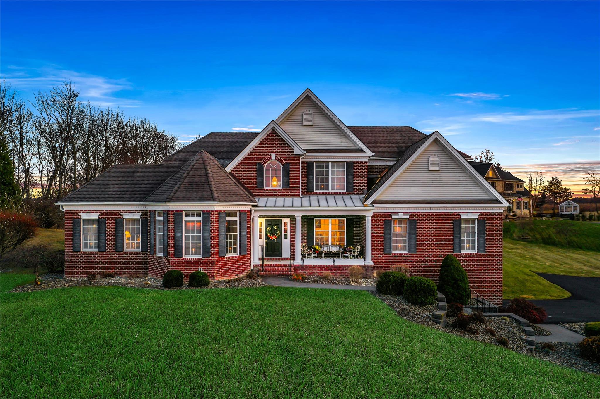 front view of house with a yard