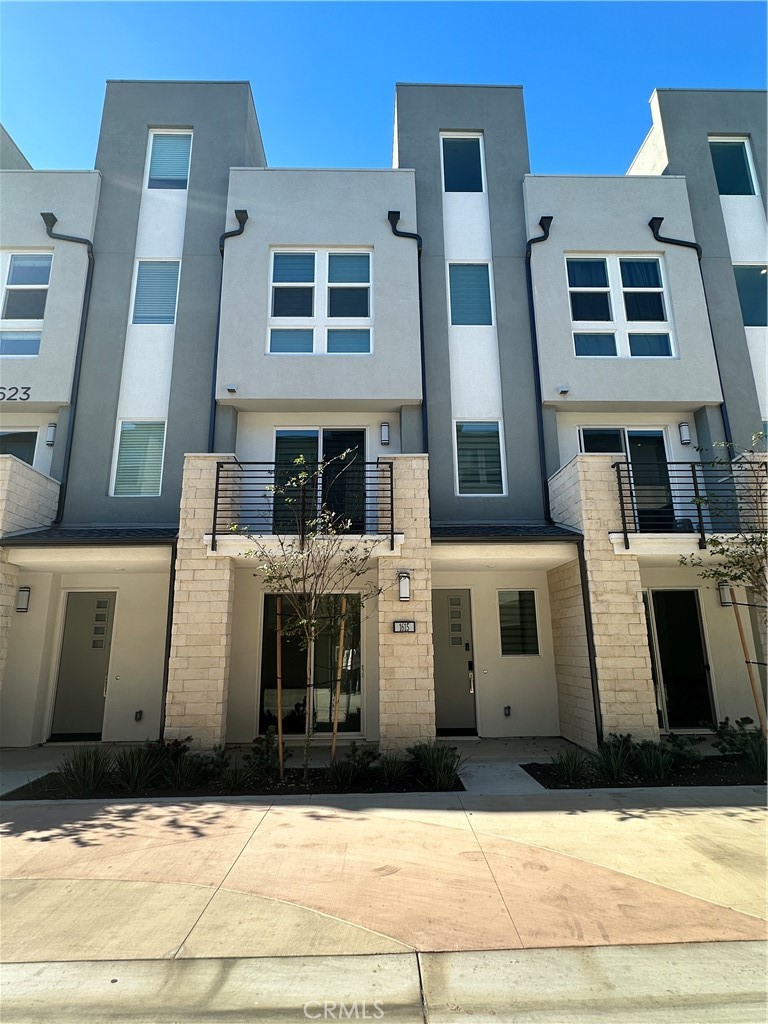 a front view of a building with entryway