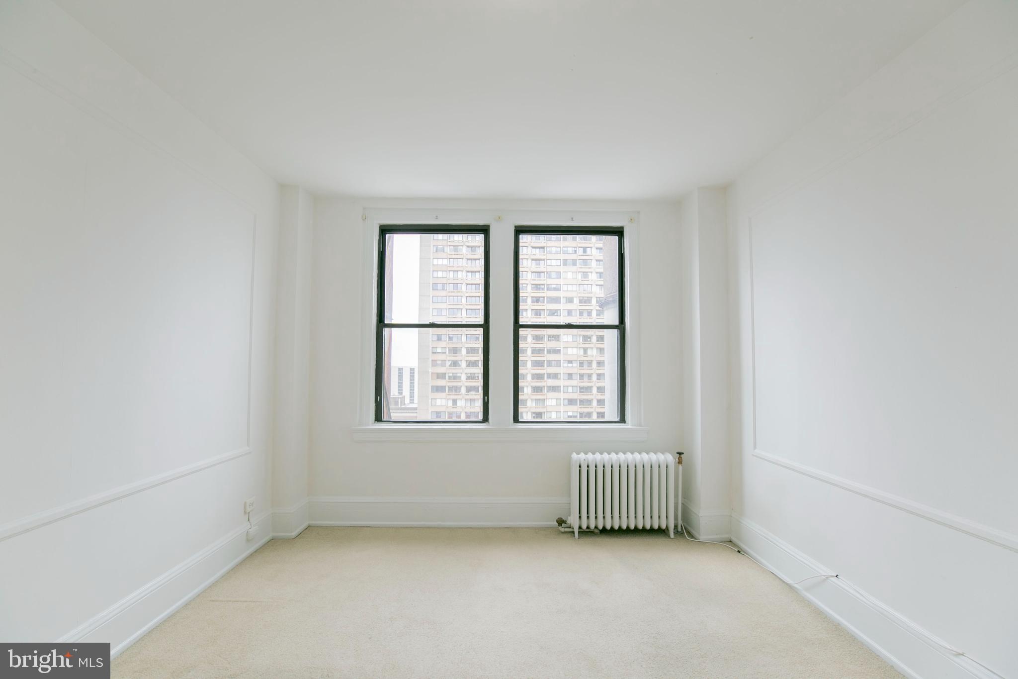 an empty room with a window