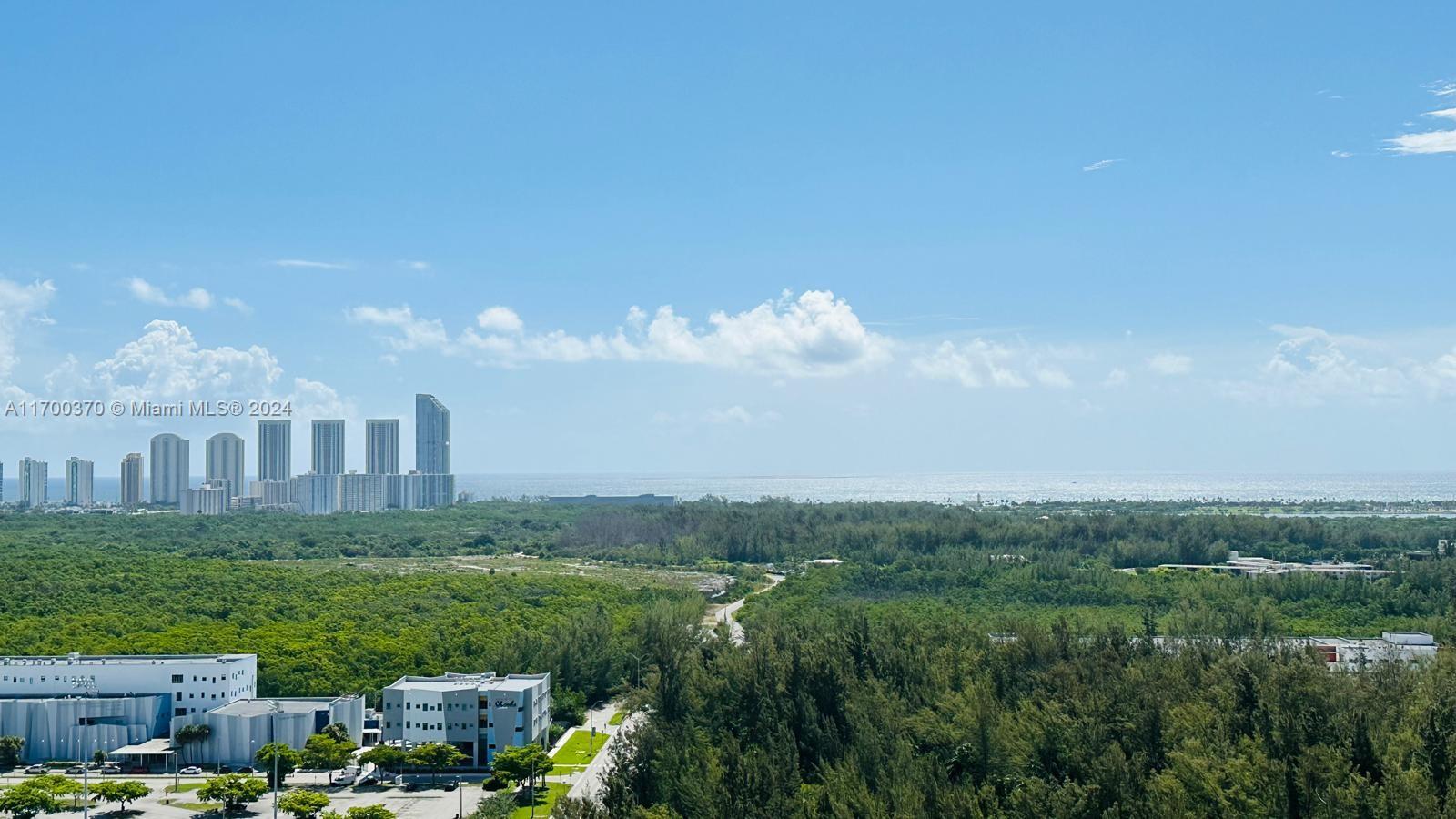 a view of a big yard next to a building