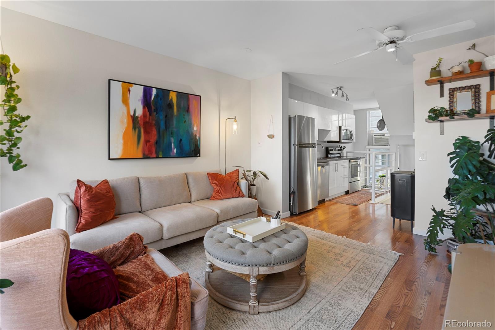 a living room with furniture and a couch