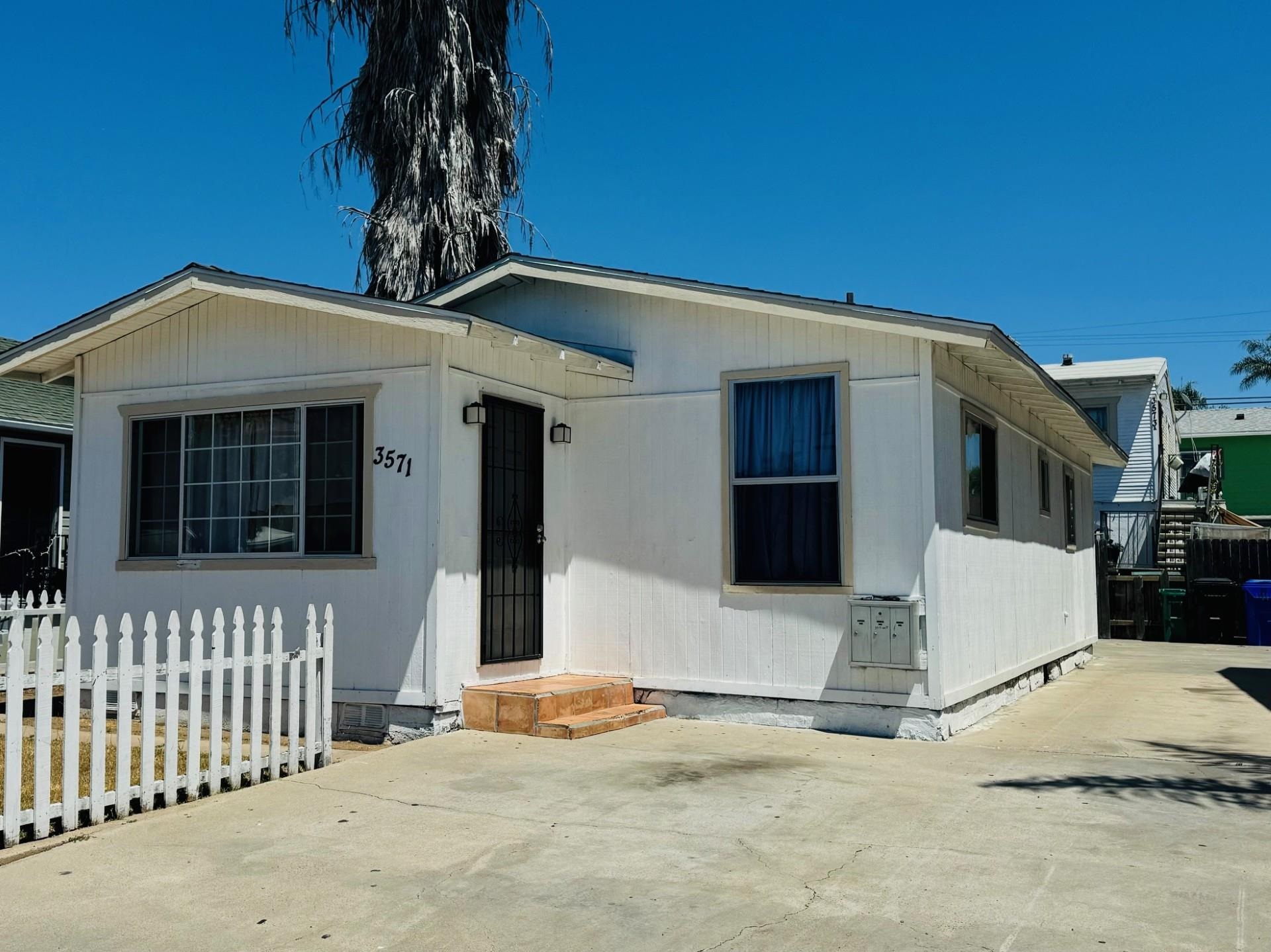 a front view of a house