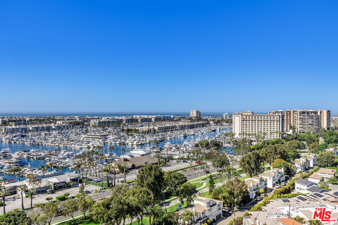 an aerial view of a city