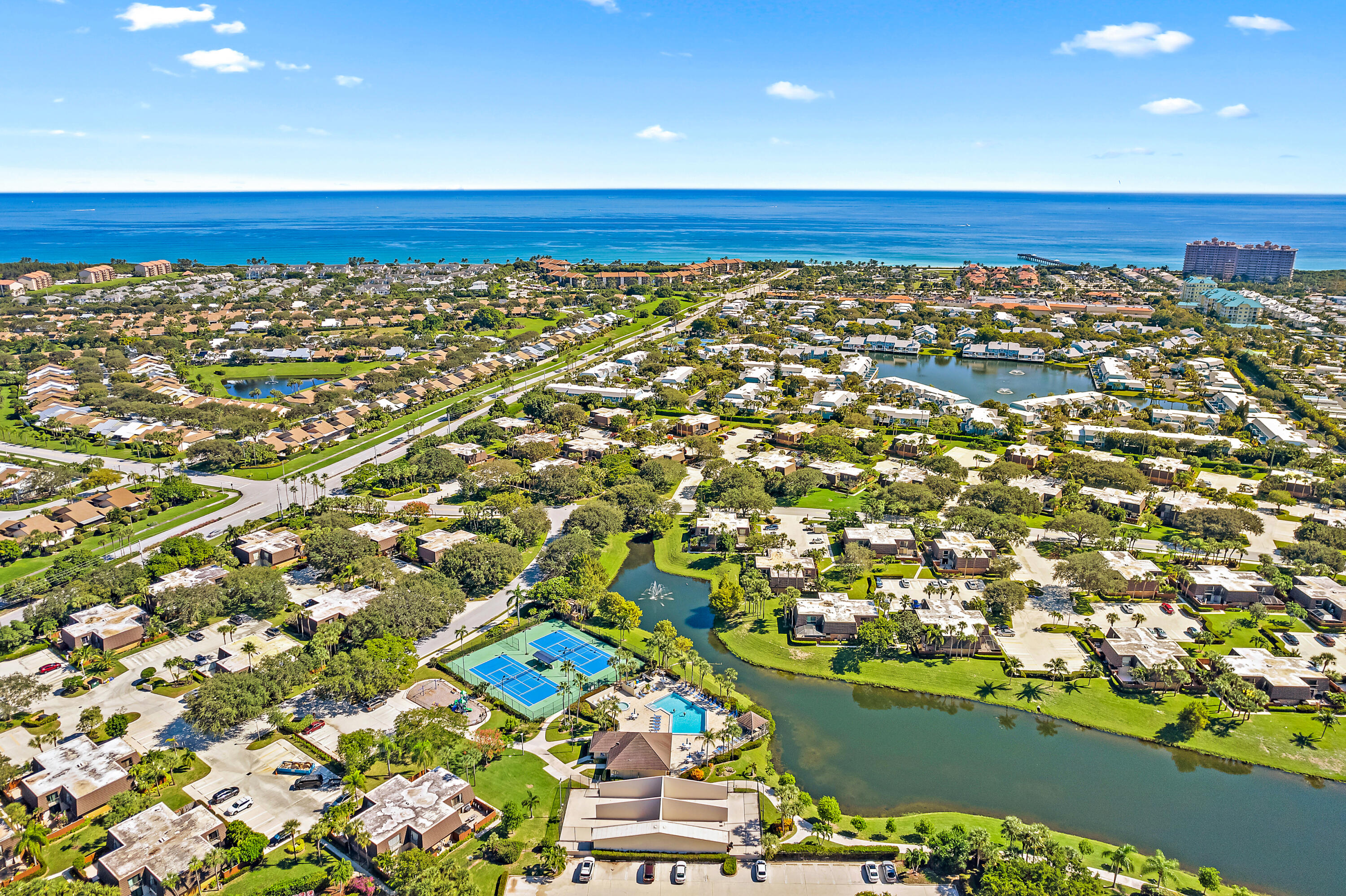 a view of city and ocean