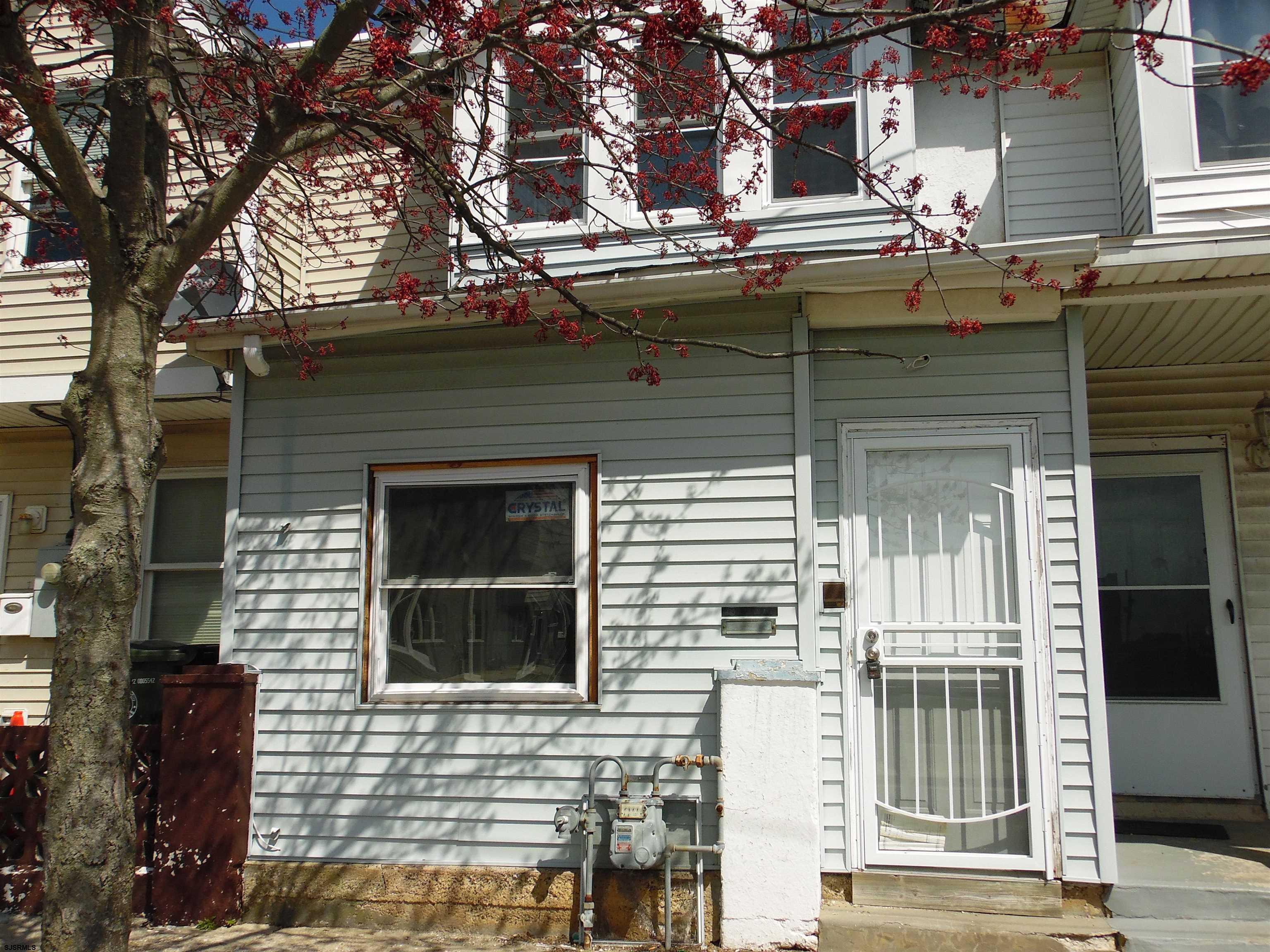 a front view of a house