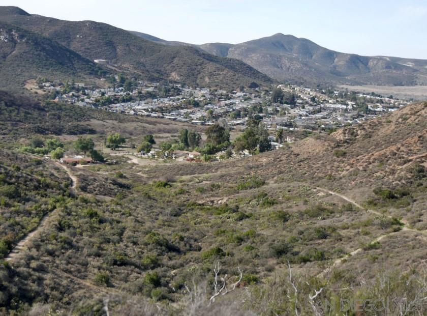 a view of a large mountain in the distance