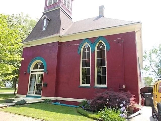 a front view of a house