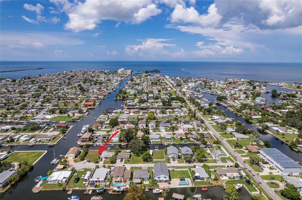 an aerial view of a city