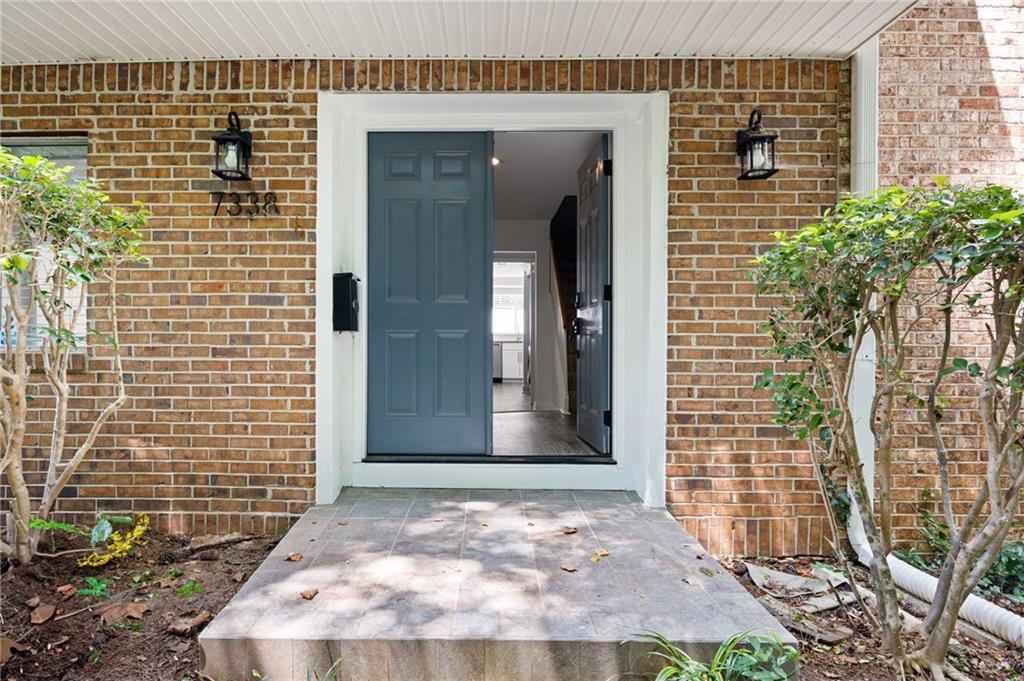 a view of front door of house