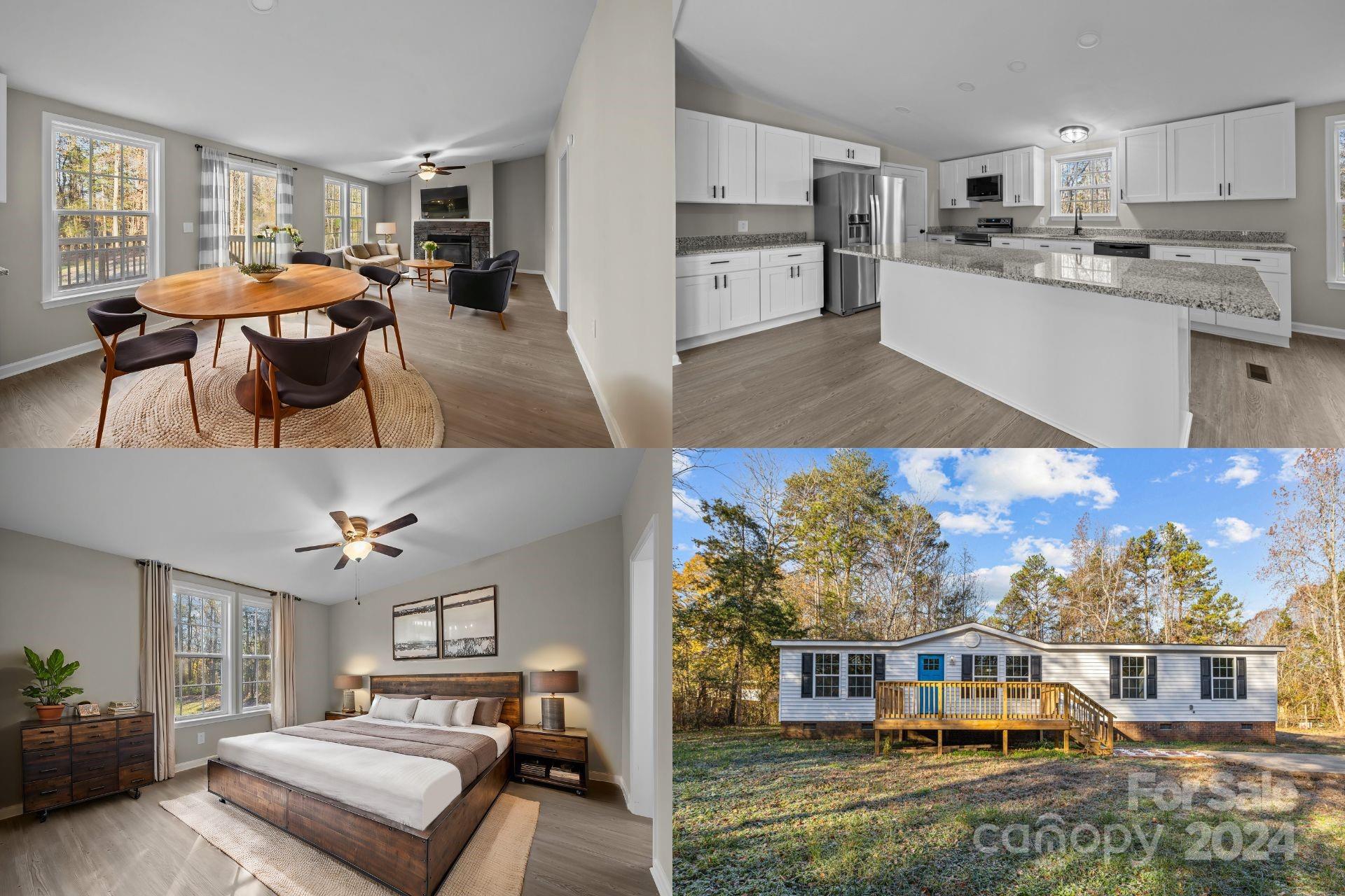 a living room with stainless steel appliances kitchen island granite countertop furniture and a kitchen view