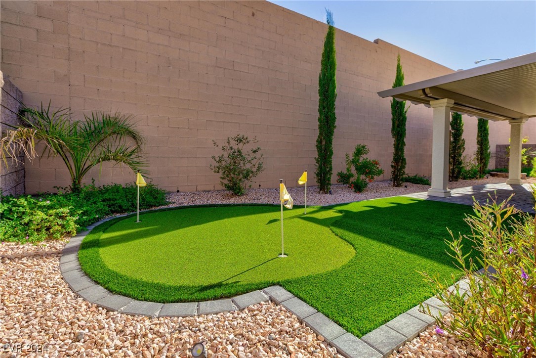 Personal putting green in private back yard. No re