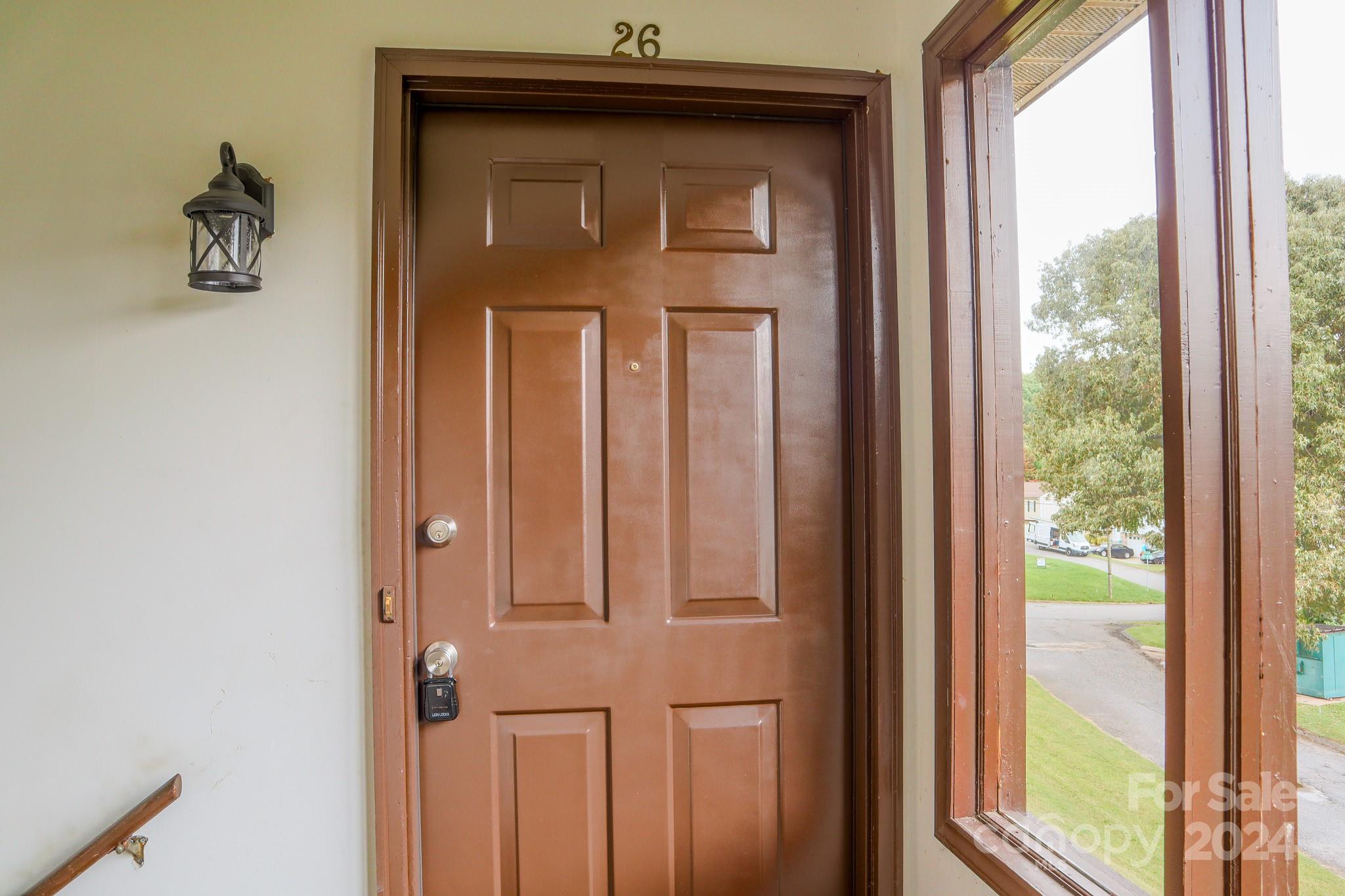 a view of front door