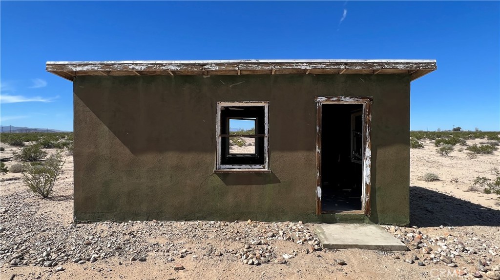 a view of a wooden door