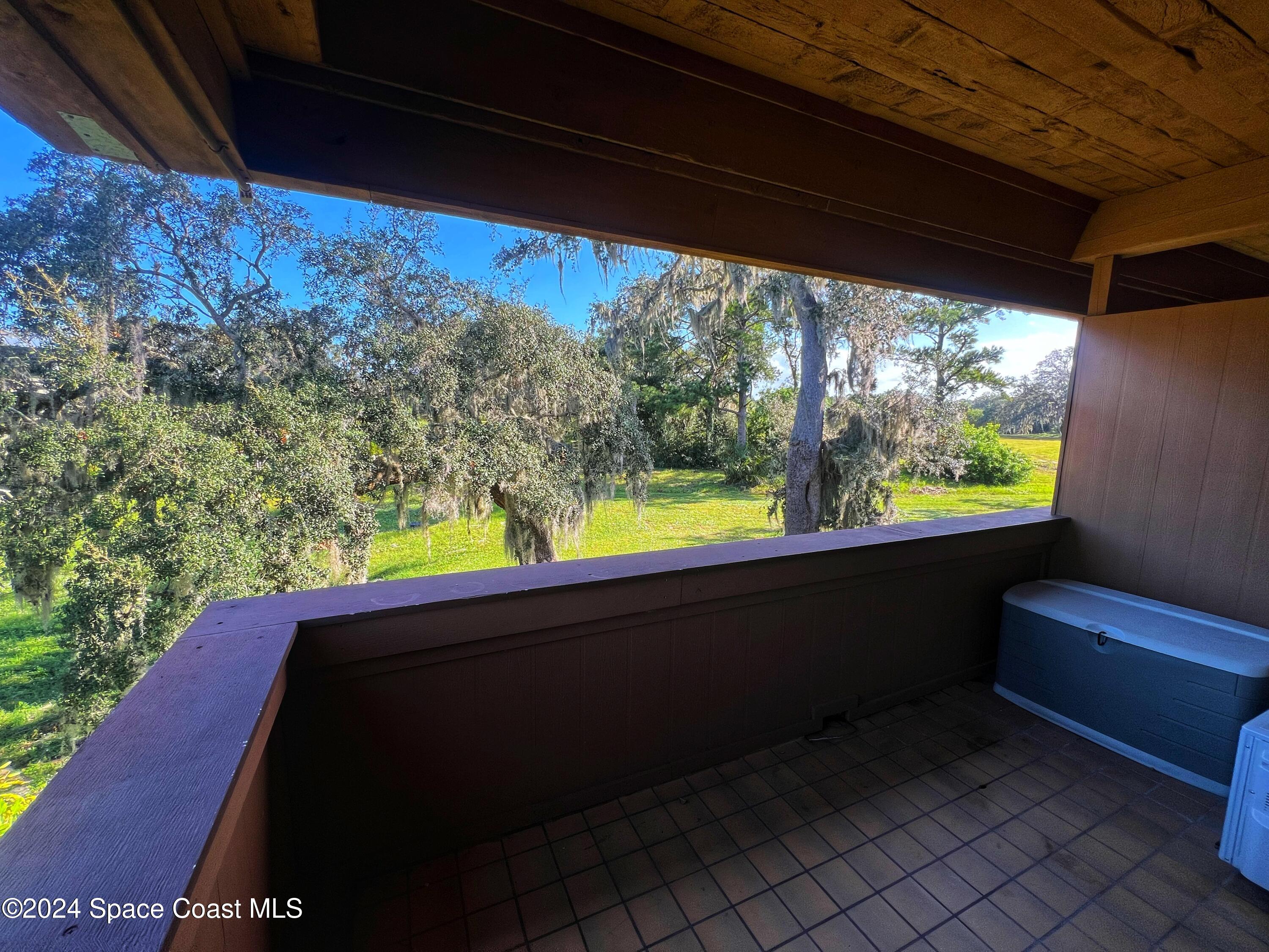 Porch overlooking preserve