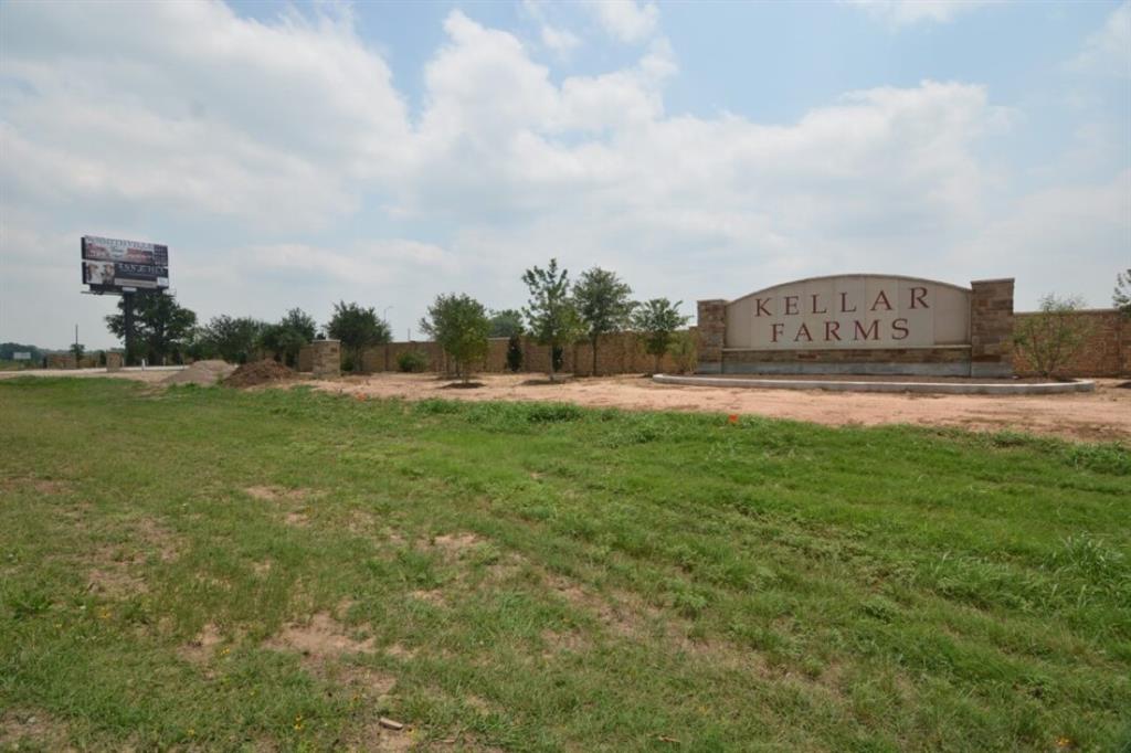 a view of a town with big yard