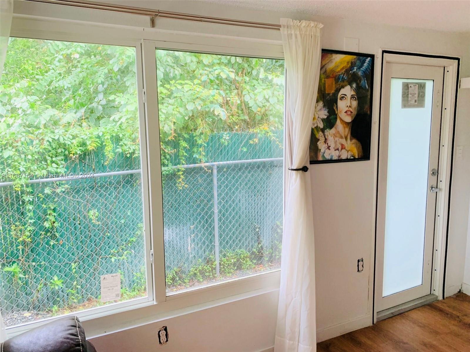 a view of a window in a house