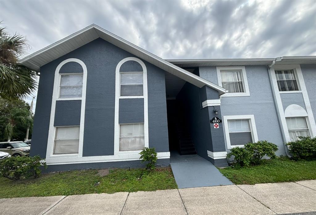 a front view of a house