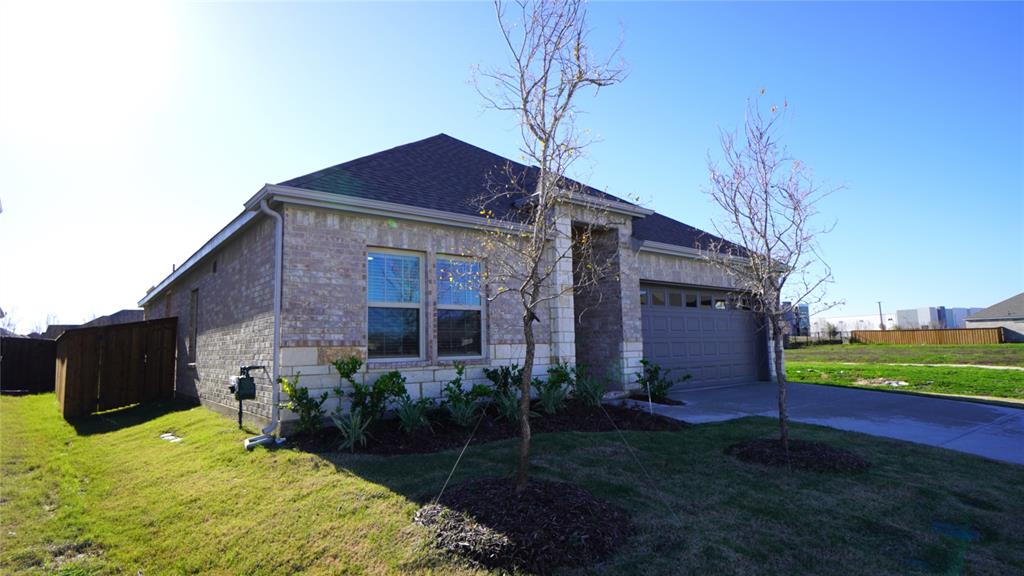 a house view with a garden space