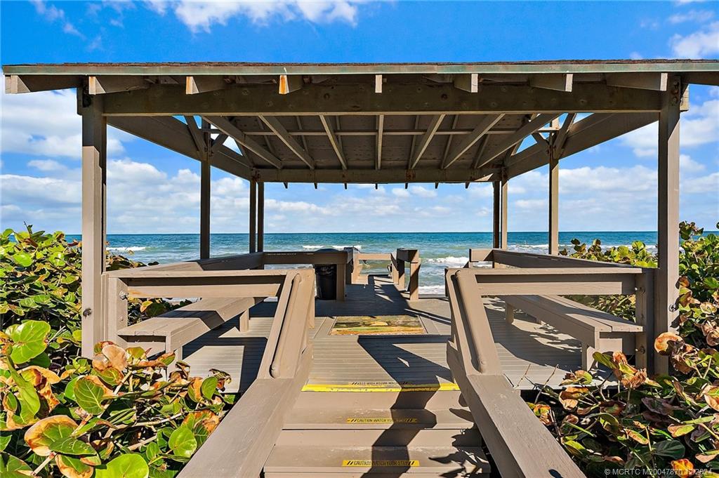 an outdoor view of the patio