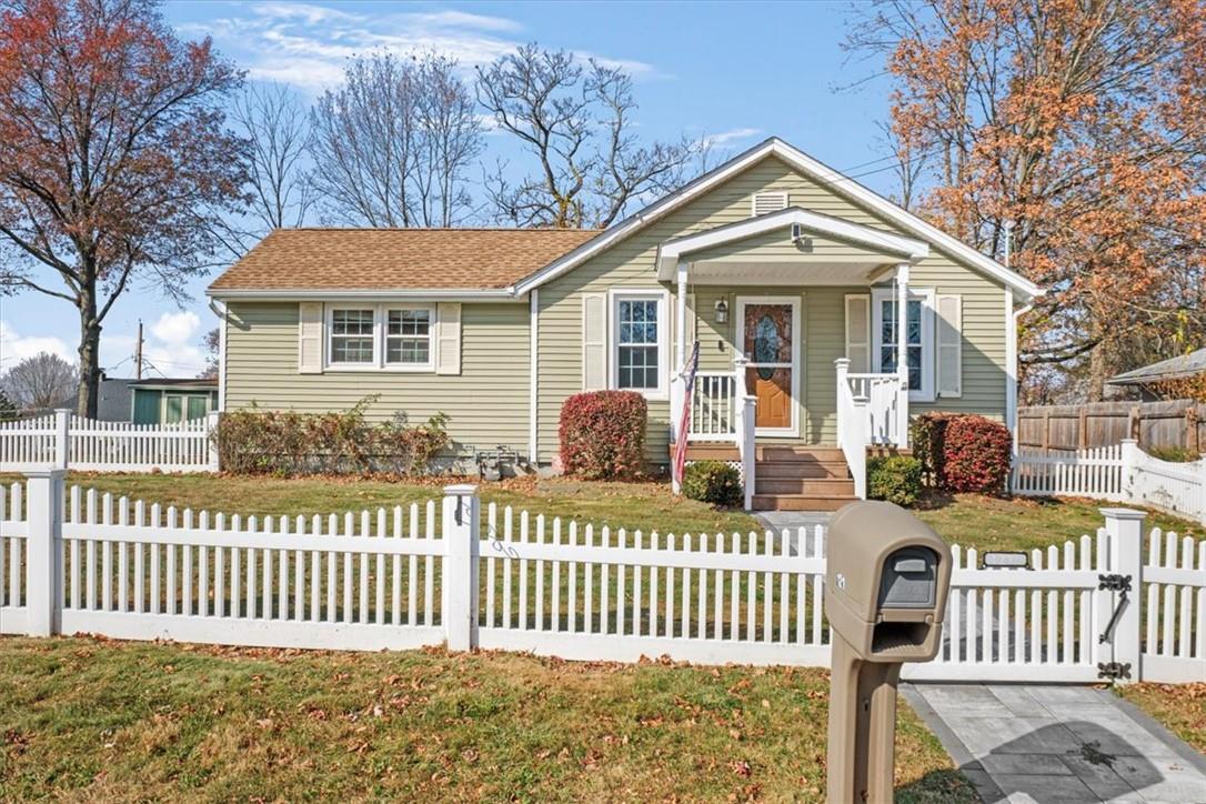 View of front of house featuring covered porch