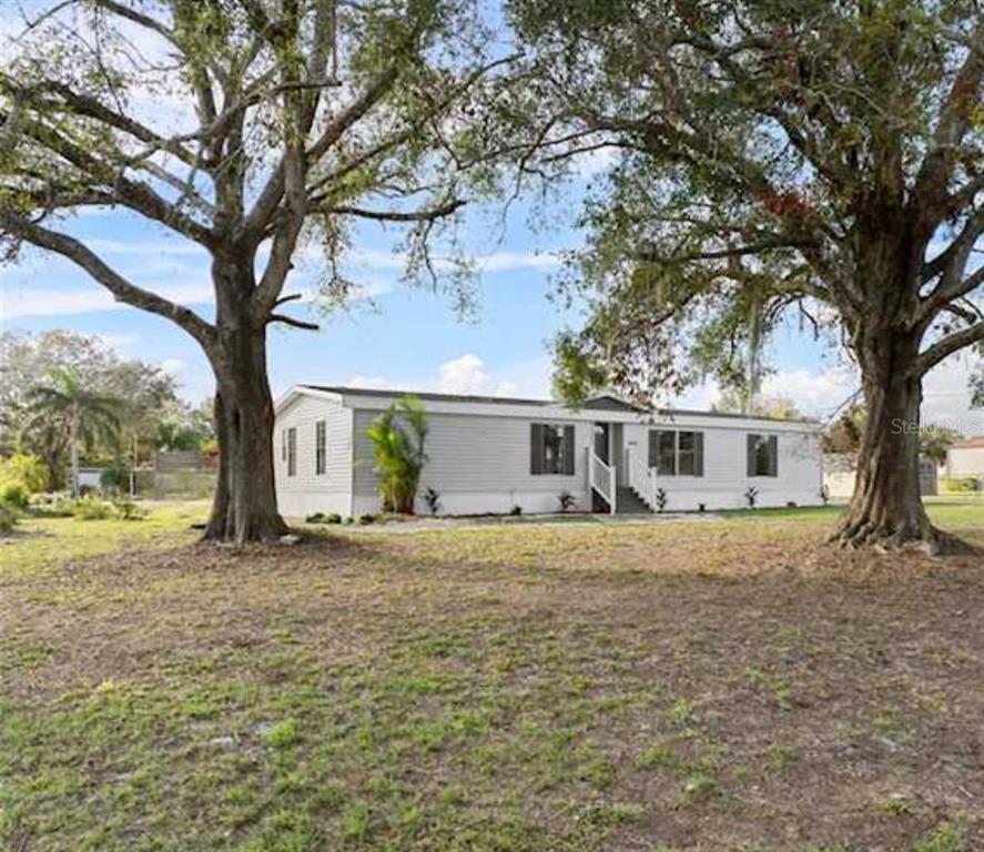 a house that has a tree in front of it