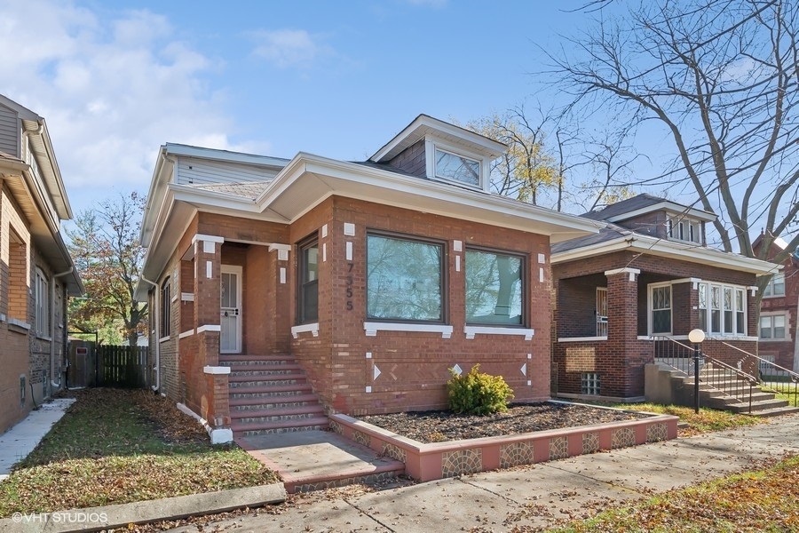 a front view of a house