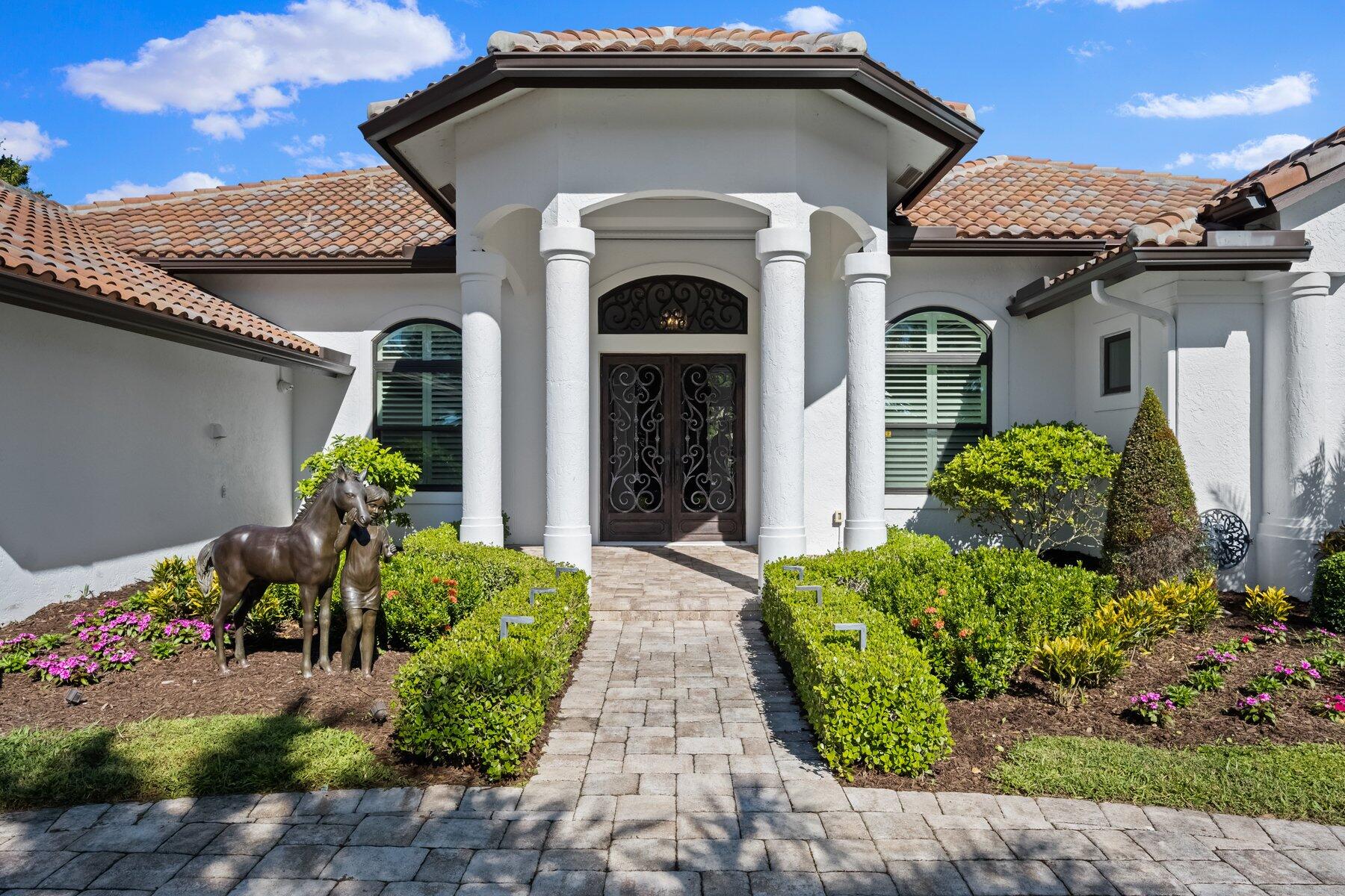 a front view of a house