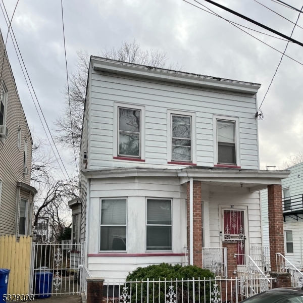 a front view of a house