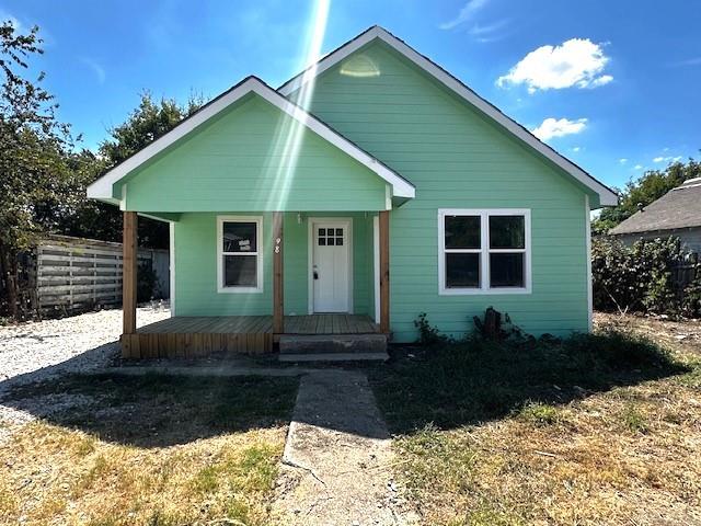 a front view of a house