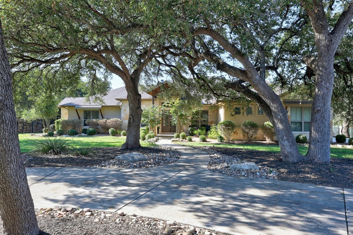 Front of Home with Curved Driveway